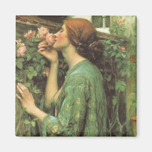 Imã Meu rosa doce, ou alma do rosa pelo Waterhouse (Frente)