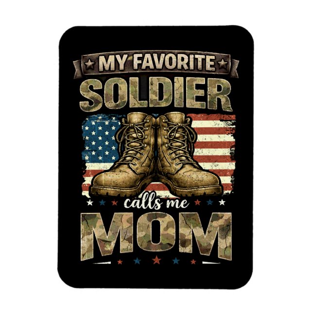 Ímã Meu soldado favorito me chama de mãe (Vertical)