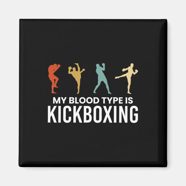 Imã Meu tipo sanguíneo é kickboxing kickboxer (Frente)
