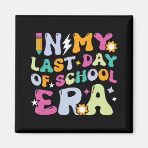 Imã Meu Último Dia De Escola Crianças Em Groovy Profes