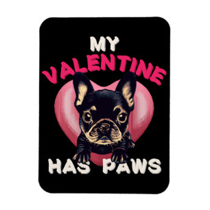 Ímã Meu Valentim tem Patinhas amante de cães