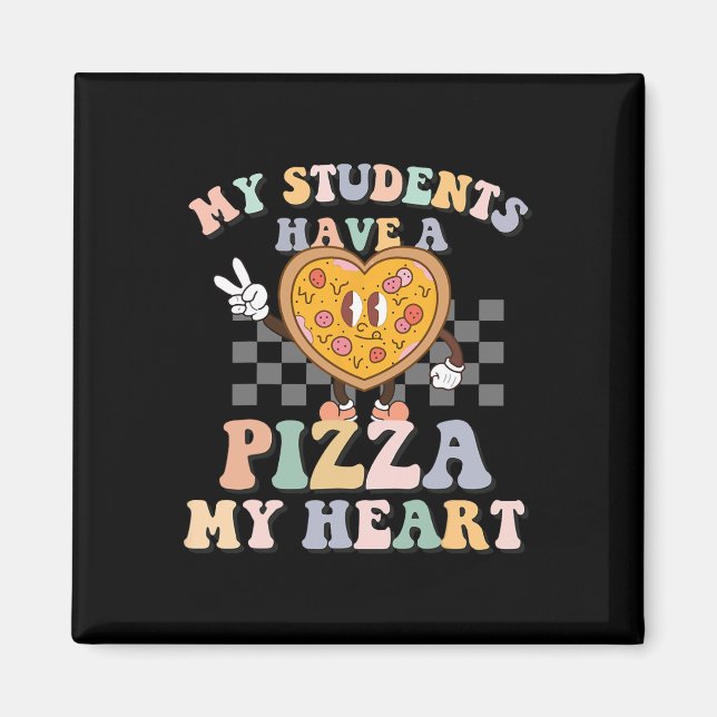 Imã Meus Alunos Têm Pizza-Meu-Coração (Frente)