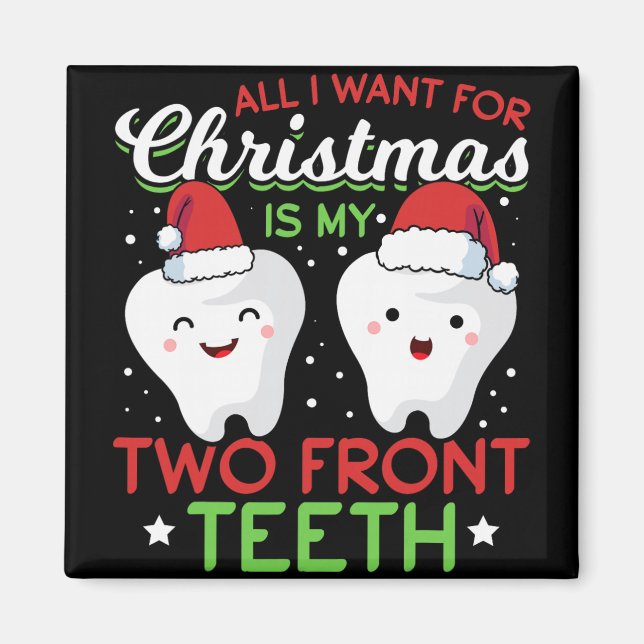 Imã Meus Dois Dentes da Frente de Natal  (Frente)