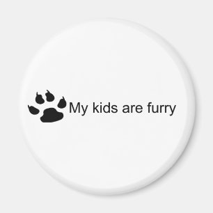Imã Meus miúdos são (ímã peludo da pata do cão)