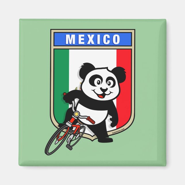 Imã México ciclando Panda (Frente)