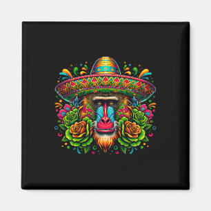 Imã México Cinco de Mayo Vamos Fiesta Party Baboon Mo