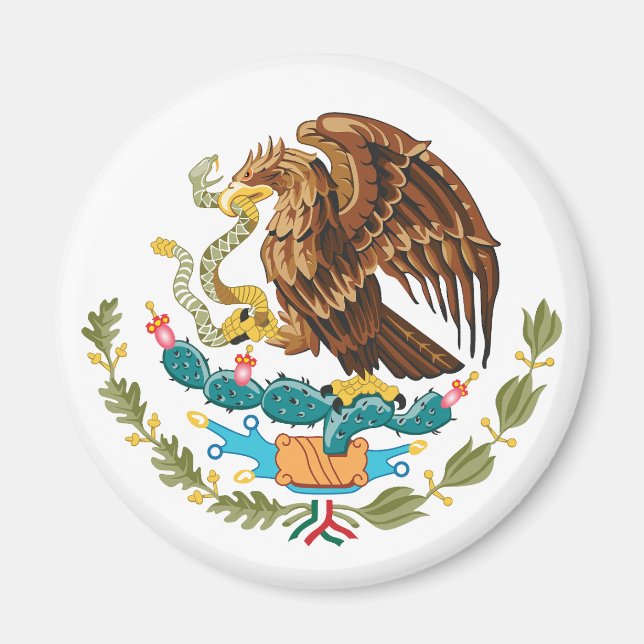 Imã Mexico country coat arms symbol emblem flag eagle (Frente)