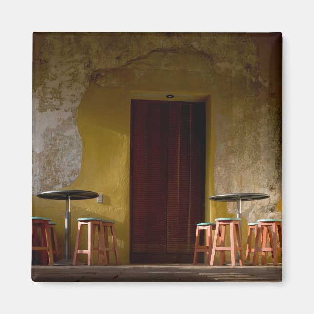 Imã México, Oaxaca, Sol da tarde ilumina varanda de (Frente)