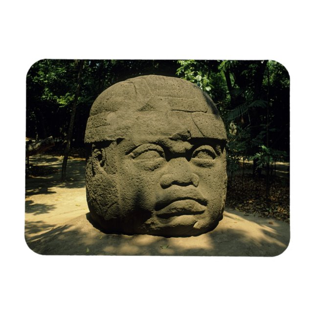 Ímã México, Villahermosa, cabeça Olmec gigante, La Ven (Horizontal)