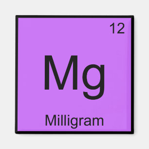 Imã Mg - Milligram - Símbolo de Elemento de Química 