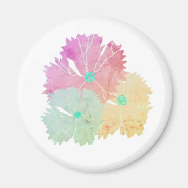 Imã Mgnet com design de flor (Frente)