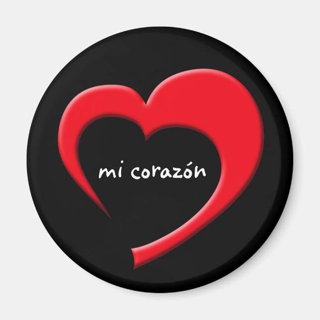 Imã Mi Corazón II Magnet (vermelho a preto) (Frente)