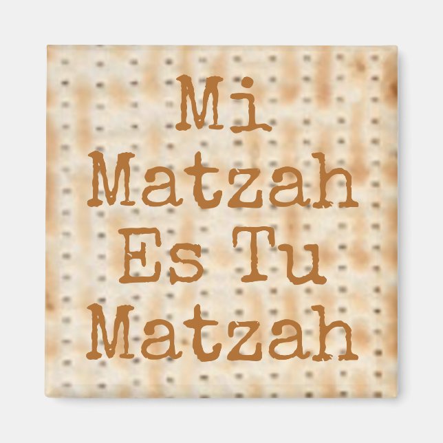 Imã Mi Matzah Es Tu Matzah Passover (Frente)