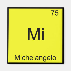 Imã Mi - Michelangelo Símbolo de Elemento de Química D