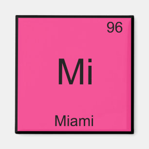 Imã Mi - Símbolo de Elemento de Química da Cidade de