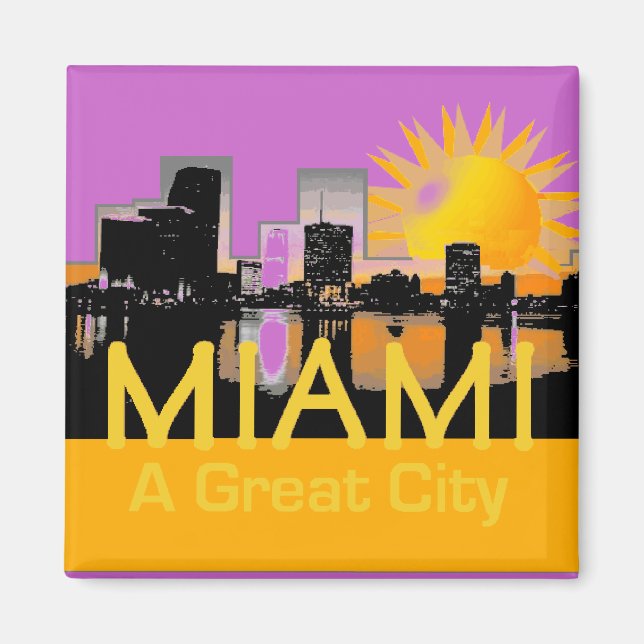 Imã MIAMI A Excelente City Magnet (Frente)