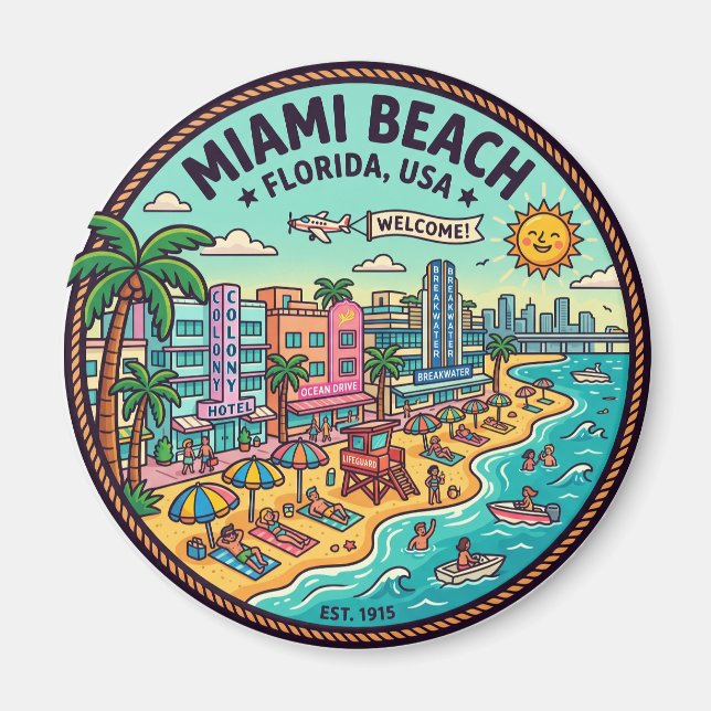 Imã Miami Beach Flórida (Frente)