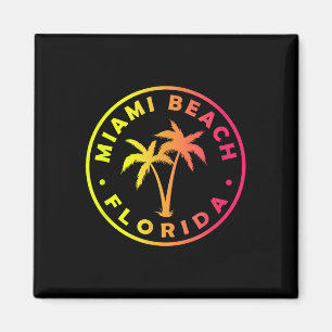 Imã Miami Beach Flórida Colorida Palm Tie Dye Boy