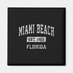 Imã Miami Beach Flórida Fl Vintage Estabelecida Esport