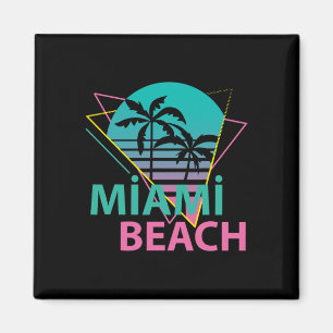 Imã Miami Beach Flórida Orgulhoso Floridiano Retro Pal
