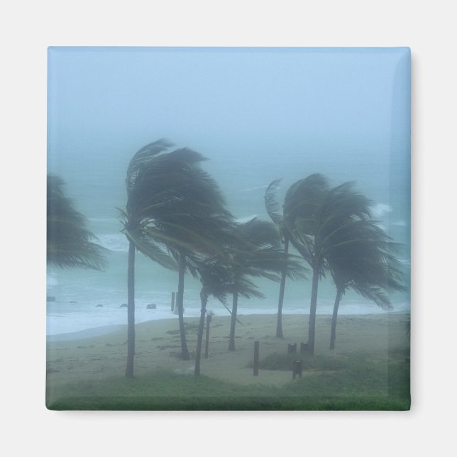Imã Miami Beach, Flórida, ventos de furacão açoitando (Frente)