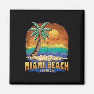 Imã Miami Beach Flórida Vintage aflita Souvenir