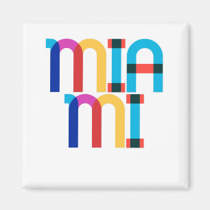 Imã Miami Estados Unidos Letras Pop Art