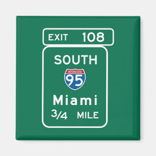 Imã Miami, sinal de estrada de FL
