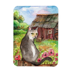 Ímã Miau no celeiro