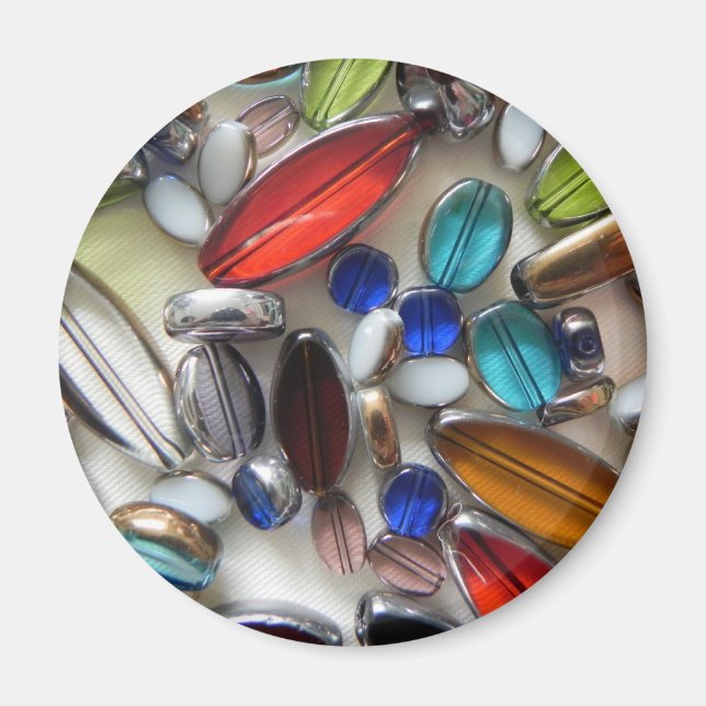 Imã miçangas de cristal multicolorido (Frente)