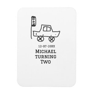 Ímã Michael completando dois anos de idade luz de trân