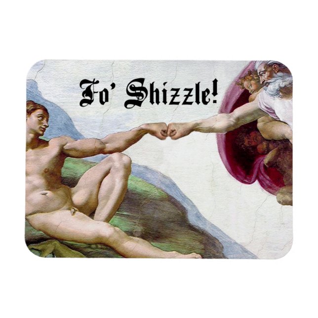 Ímã Michelangelo Criação Do Homem Toquinho Para Dar Ce (Horizontal)