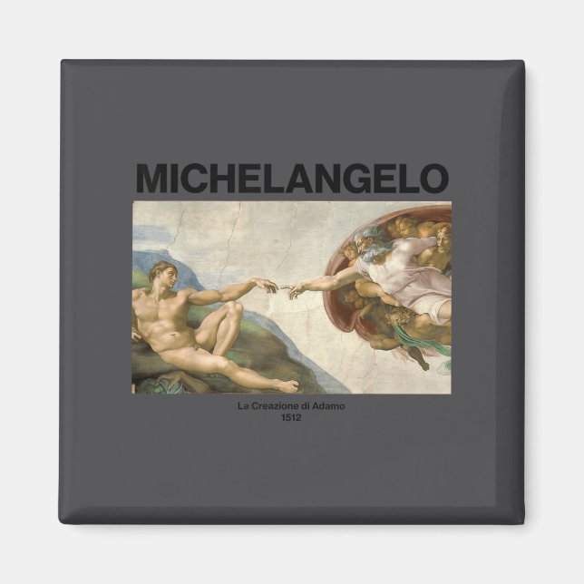 Imã Michelangelo - The Creation Of Adam _ Famous Paint (Frente)