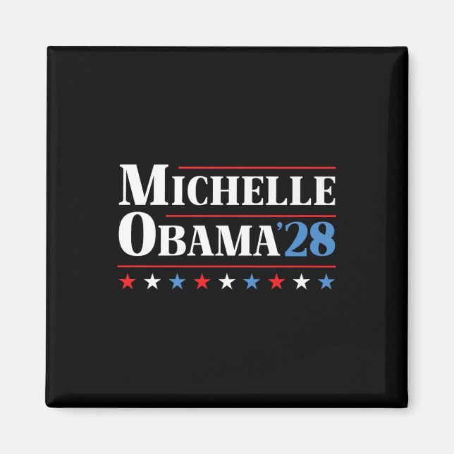 Imã Michelle Obama 2028 Pelo Presidente Premium (Frente)