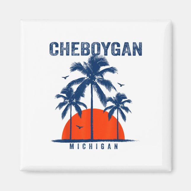 Imã Michigan Cheboygan Oceano Surfe Surfismo  (Frente)