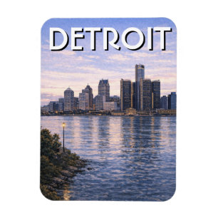 Ímã Michigan Detroit Horizonte Viagem