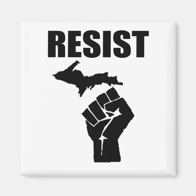 Imã Michigan Fist RESIST (Frente)