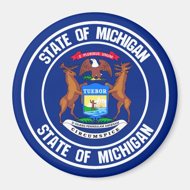 Imã Michigan Round Emblem (Frente)