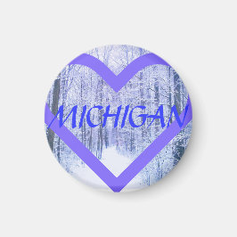 IMÃ MICHIGAN WINTER PUR<3BLU MAGNET