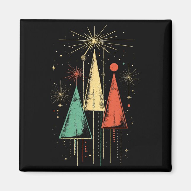 Imã Mid Century Modern Christmas  (Frente)