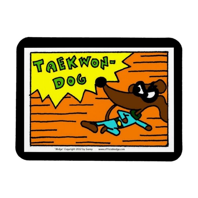 Ímã Midge TAEKWON-DOG - Magneta flexível (Horizontal)