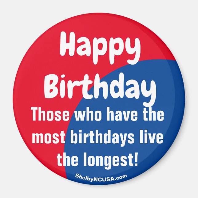 Imã Mídia de aniversário feliz (Frente)