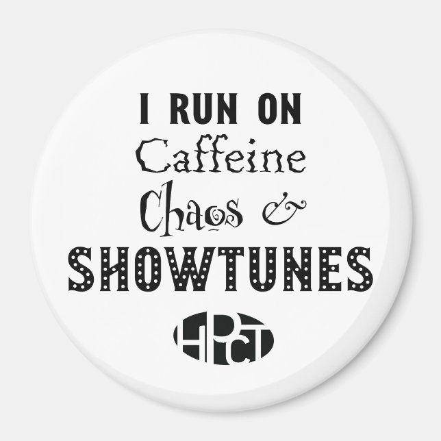 Imã Mídia de Cafeína, Chaos & Showtunes (Frente)