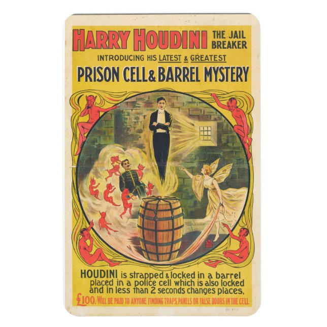 Ímã Mídia de Fuga da Célula da Prisão de Houdini (Vertical)