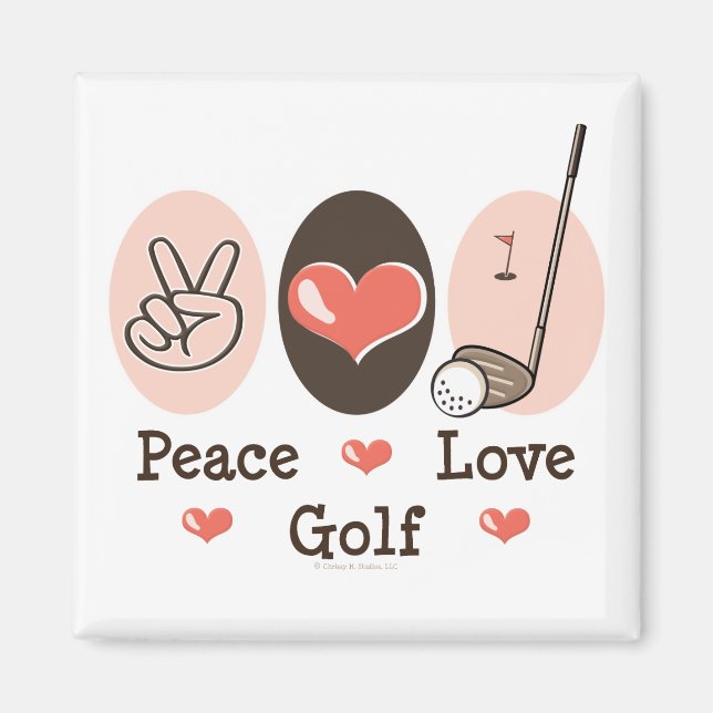 Imã Mídia de Golfe de Amor pela Paz (Frente)