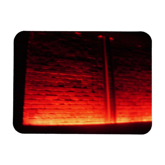 Ímã Mídia de Muro Vermelho (Horizontal)