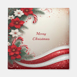 Imã Mídia de Natal Floral Candy Canes