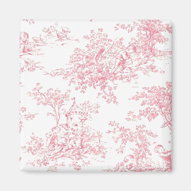 Imã Mídia de Toille Rosa Bebê (Frente)