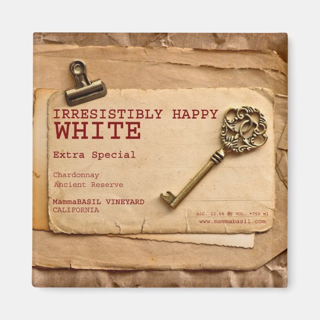 Imã Mídia de vinho branco irresistível! (Frente)