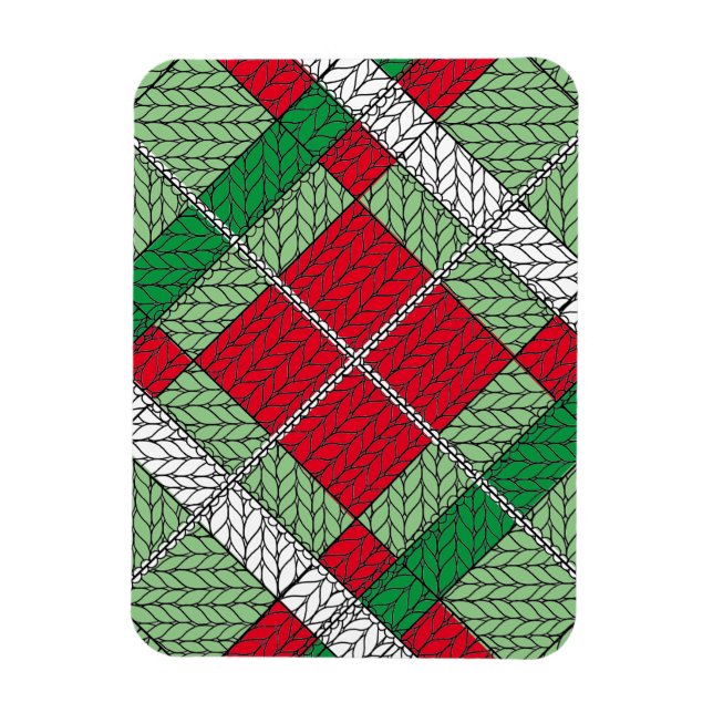 Ímã Mídia flexível 3x4 do KNIT ARGYLE HOLIDAY (Vertical)